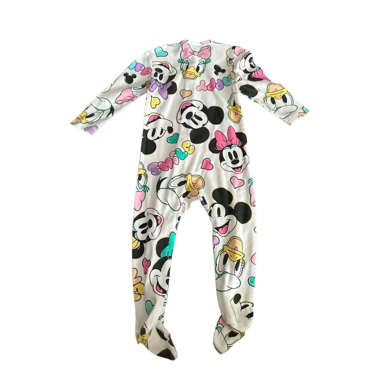 DISNEY BABY MICKEY MOUSE AND MINNIE MOUSE WHITE FOOTIE (12-18 MONTHS)
