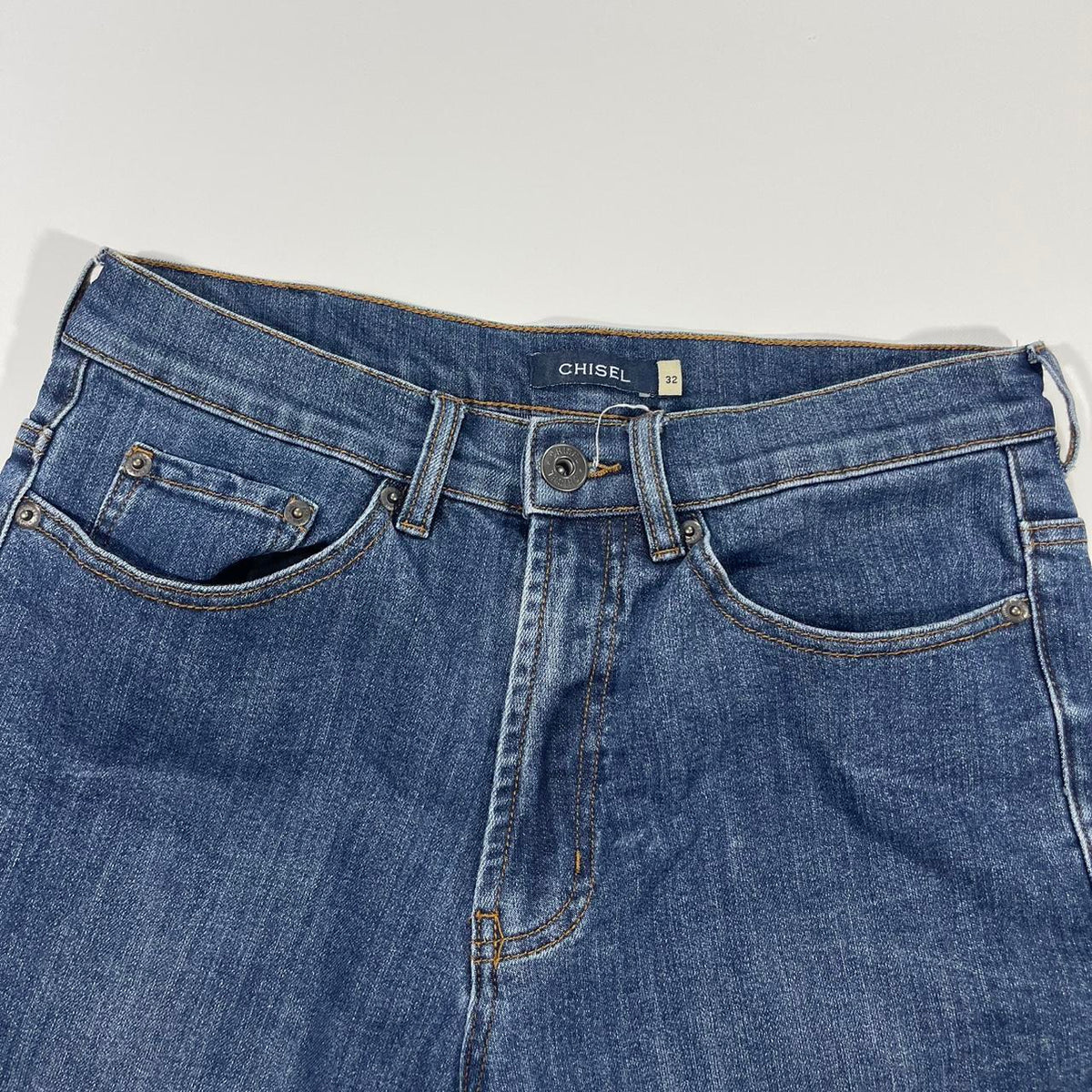 Y2K CHISEL BLUE DENIM JORTS (32)