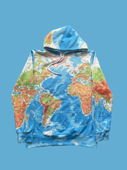 WORLD MAP HOODIE (M/L)