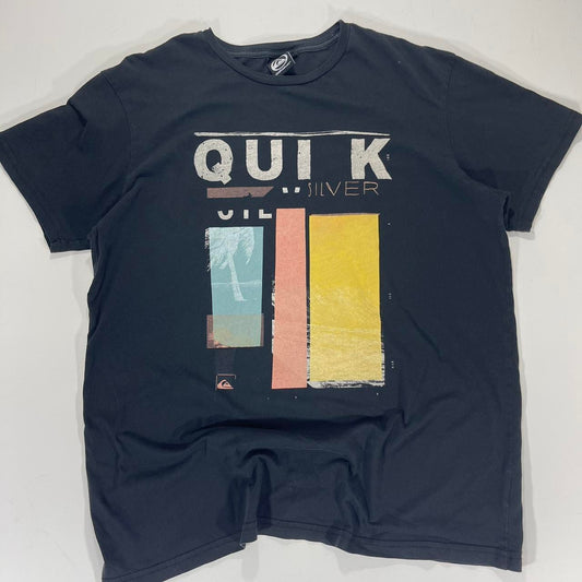 VINTAGE QUIKSILVER BLACK GRAPHIC TEE (L)