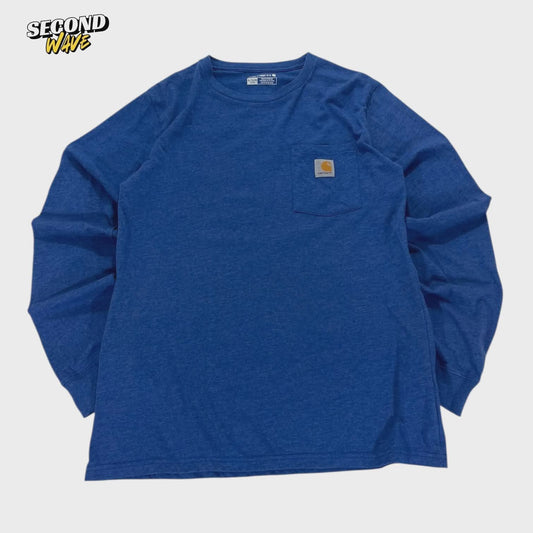 CARHARTT BLUE LONG SLEEVE SHIRT (L)