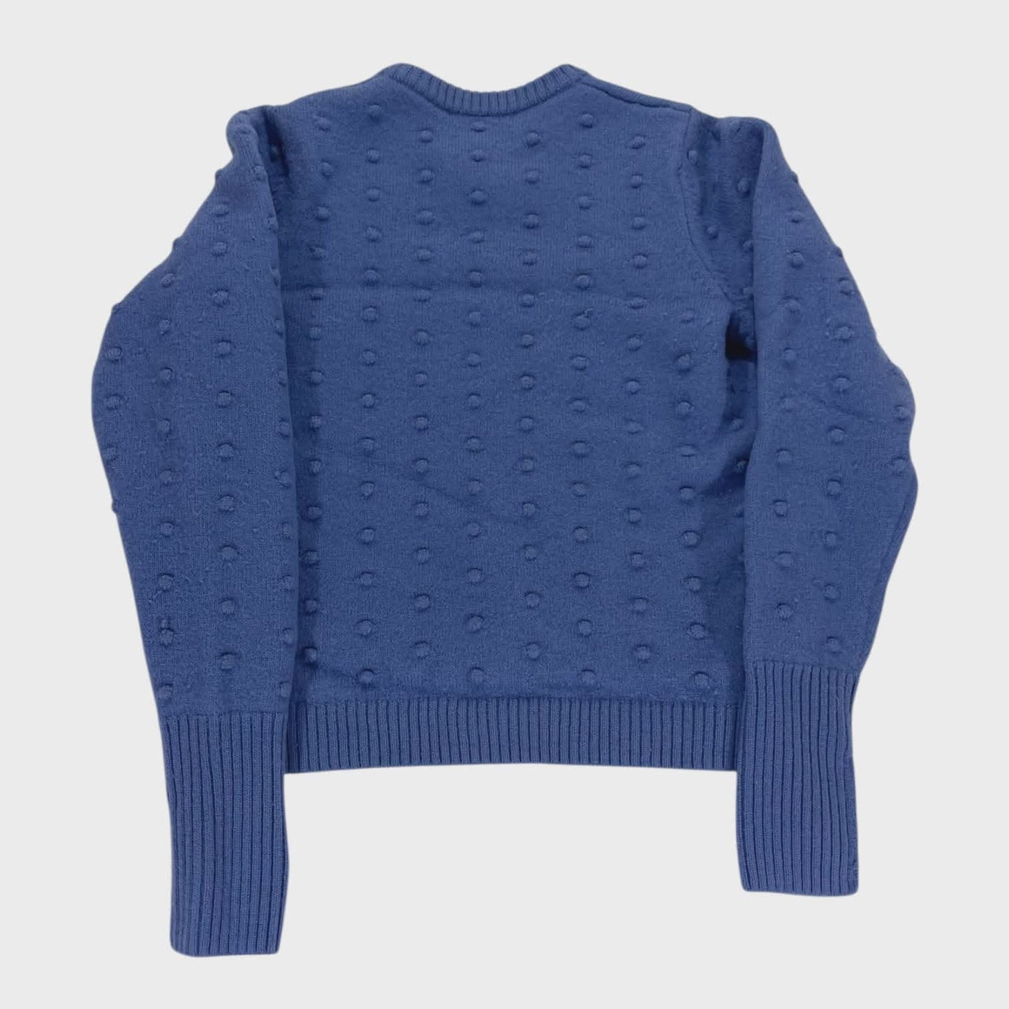 PIPER BLUE KNITTED JUMPER WITH A TEXTURED PATTERN (S)