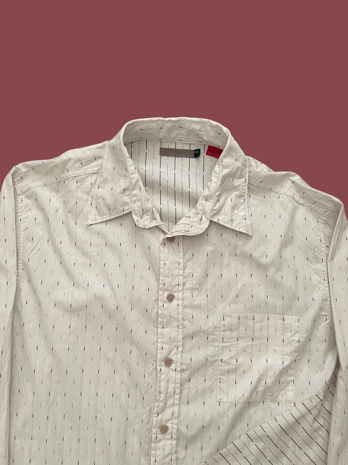 VINTAGE LEVIS LONG SLEEVE POLO SHIRT (XXL)