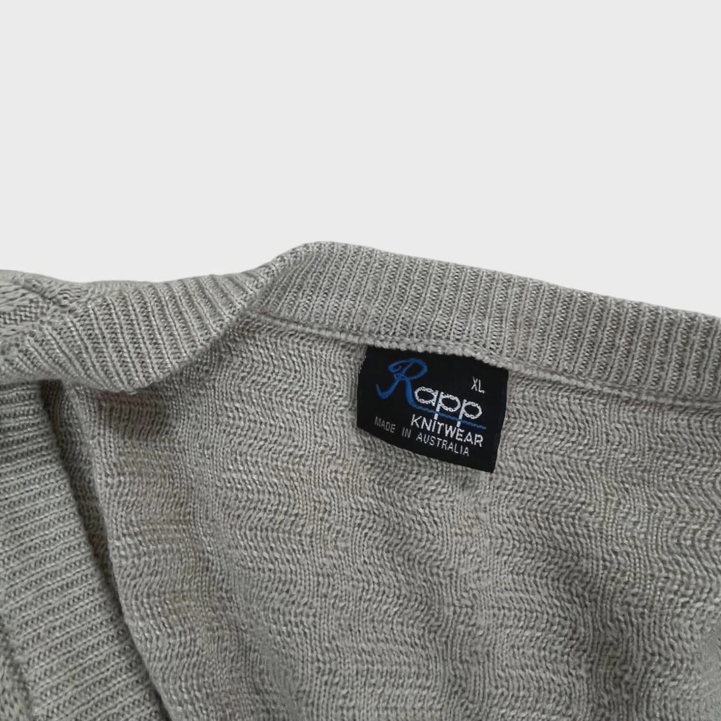 RAPP KNITWEAR GREY CARDIGAN (XL)