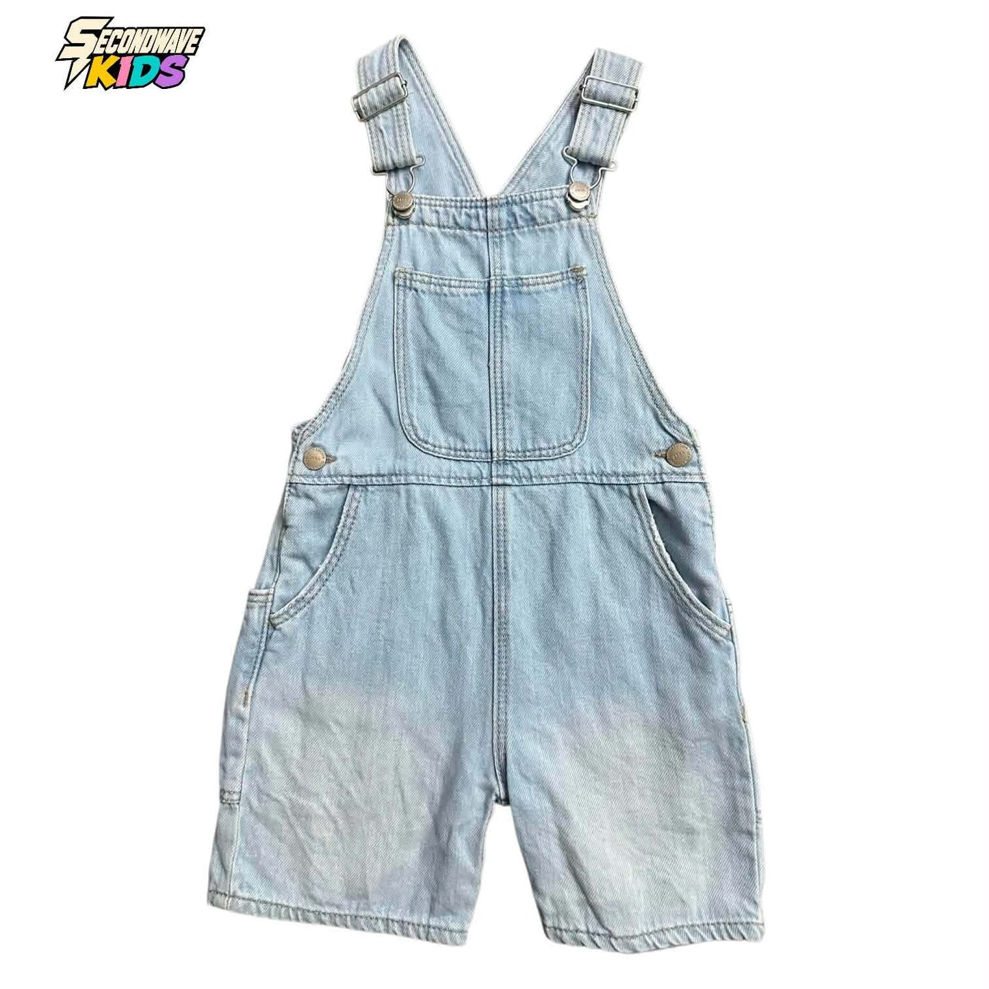 ZARA LIGHT BLUE DENIM DUNGAREES (3-4YRS)