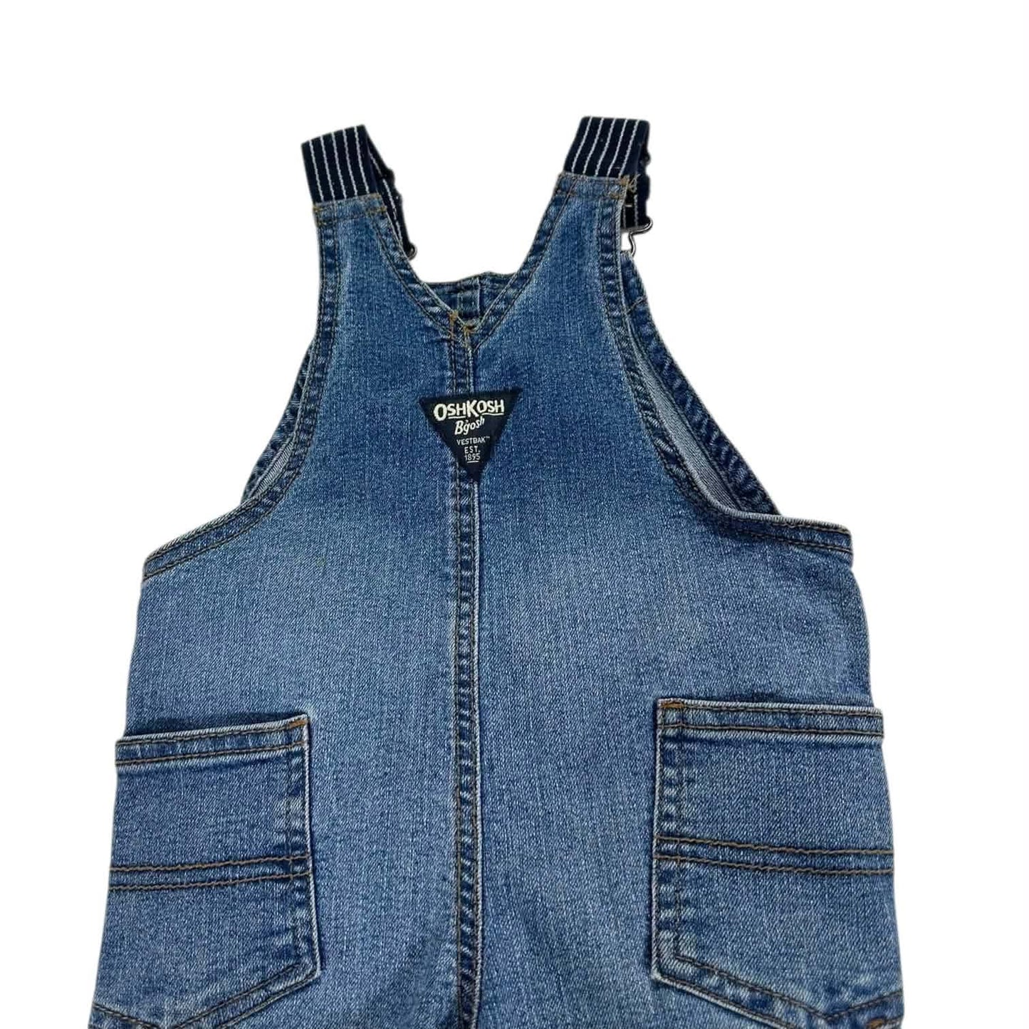 OSHKOSH B'GOSH BLUE DENIM OVERALLS (18 MONTHS)