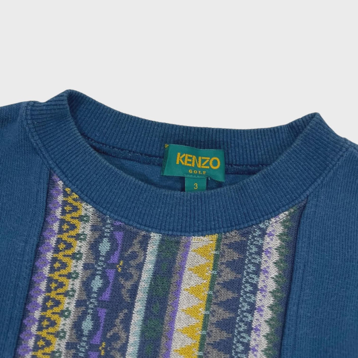 VINTAGE KENZO BLUE GOLF SWEATSHIRT (M)