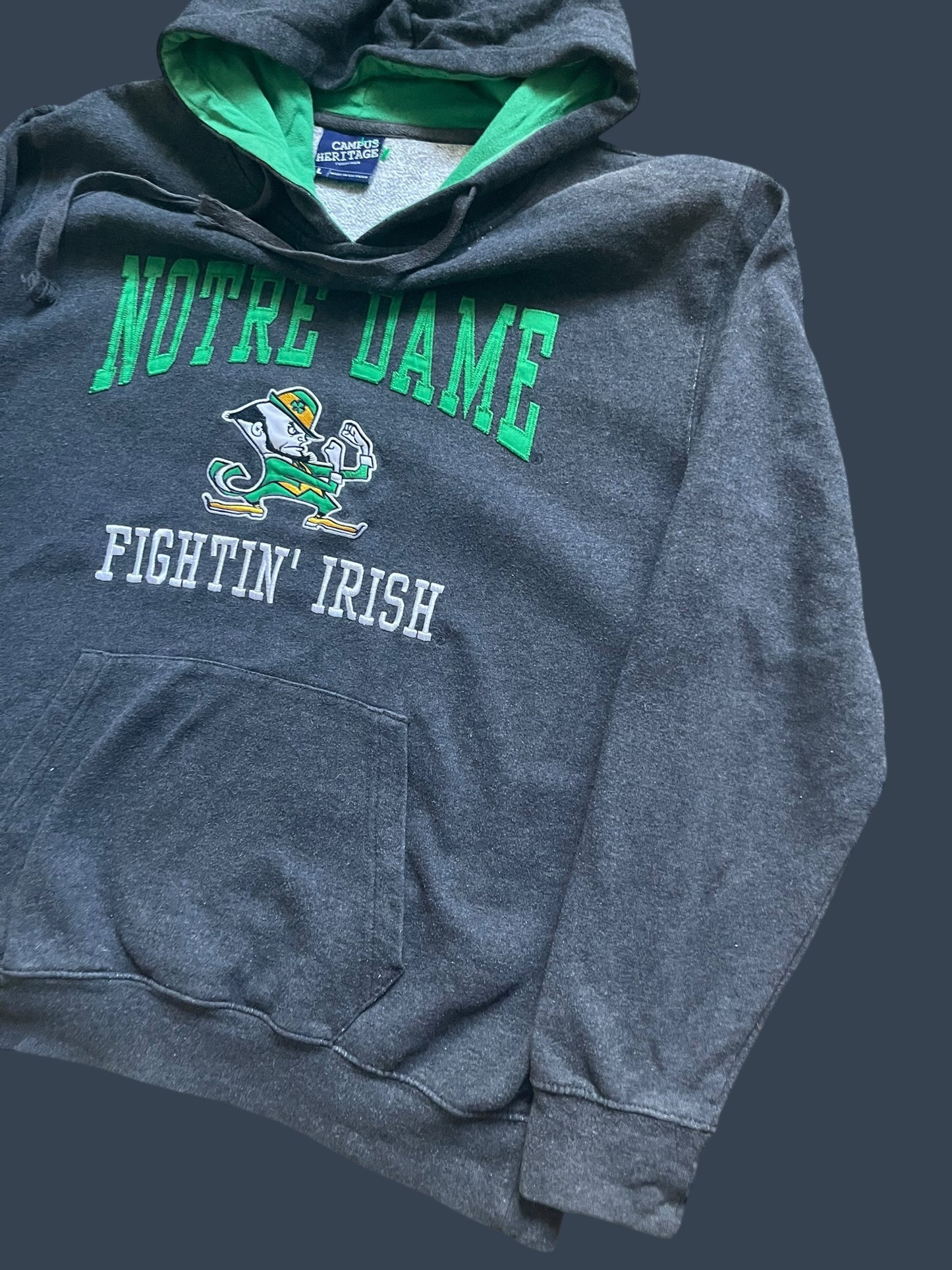 VINTAGE NOTRE DAME HOODIE (L)