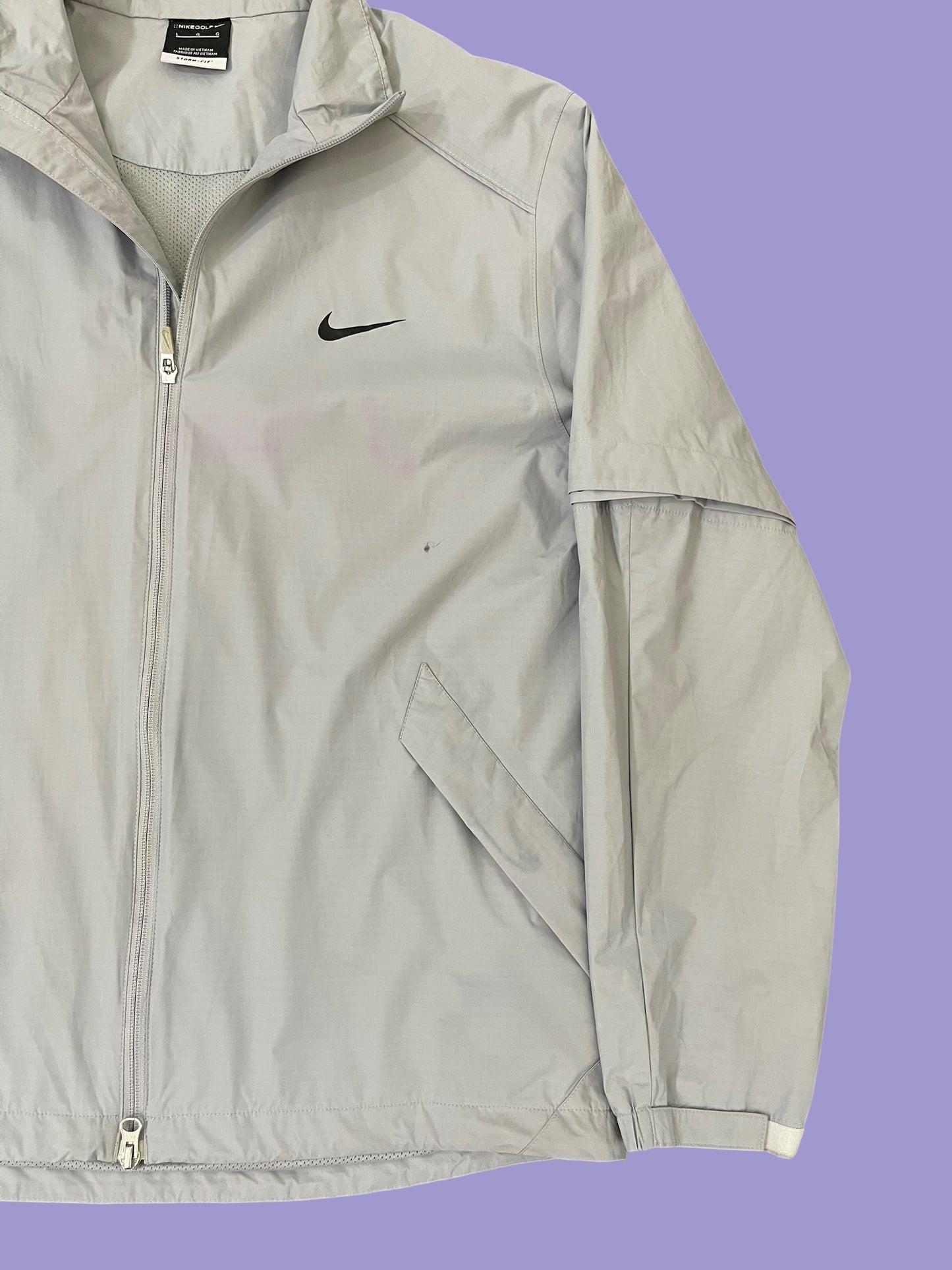 2 in 1 VINTAGE NIKE GOLF SHIRT / JACKET DETACHABLE (L)