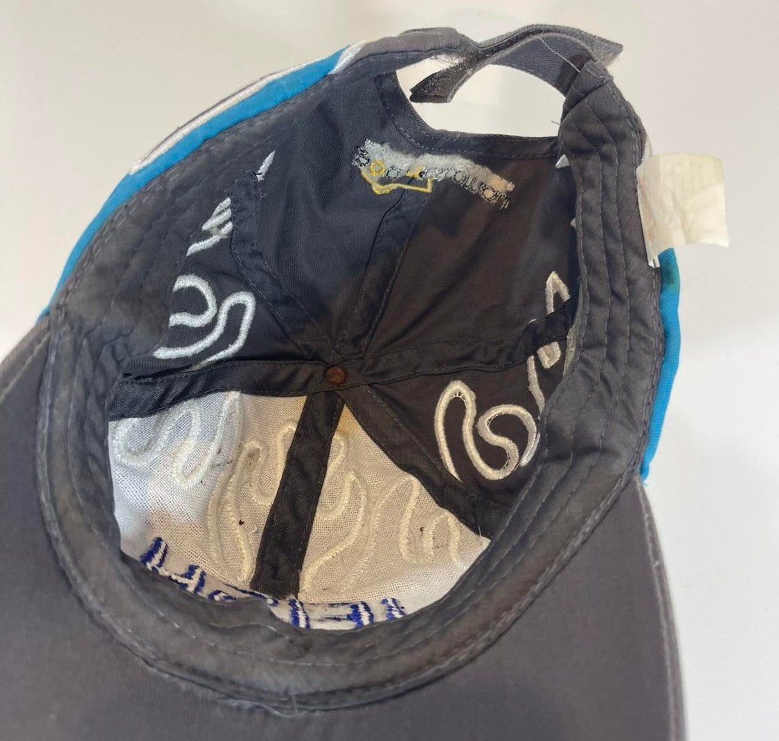 VINTAGE IFISH BLUE & BLACK FLAME BASEBALL CAP