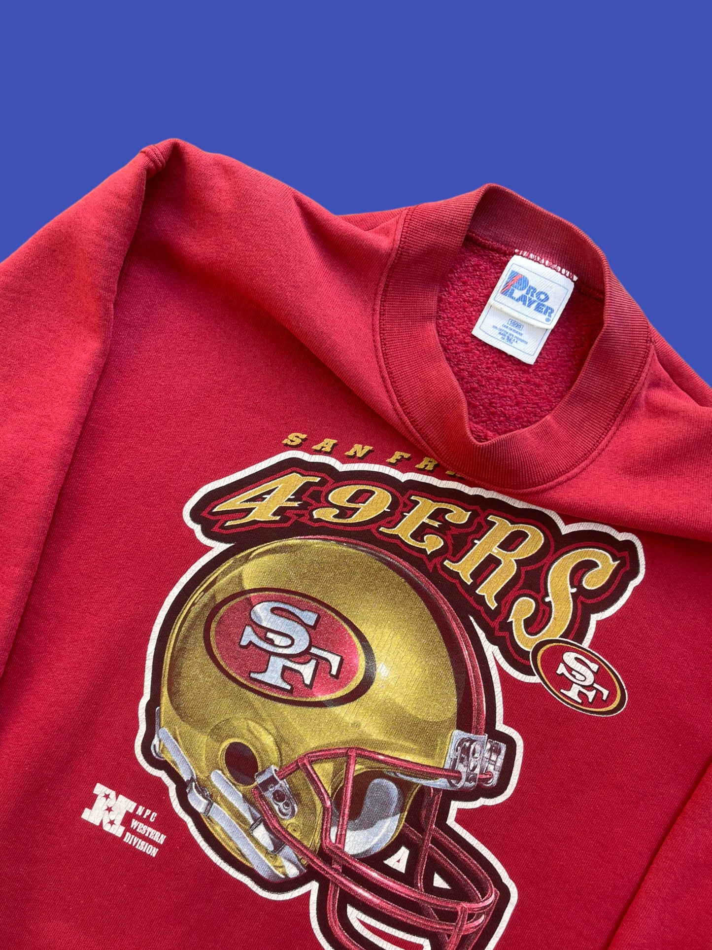 VINTAGE 49ERS HELMET CREWNECK (M)
