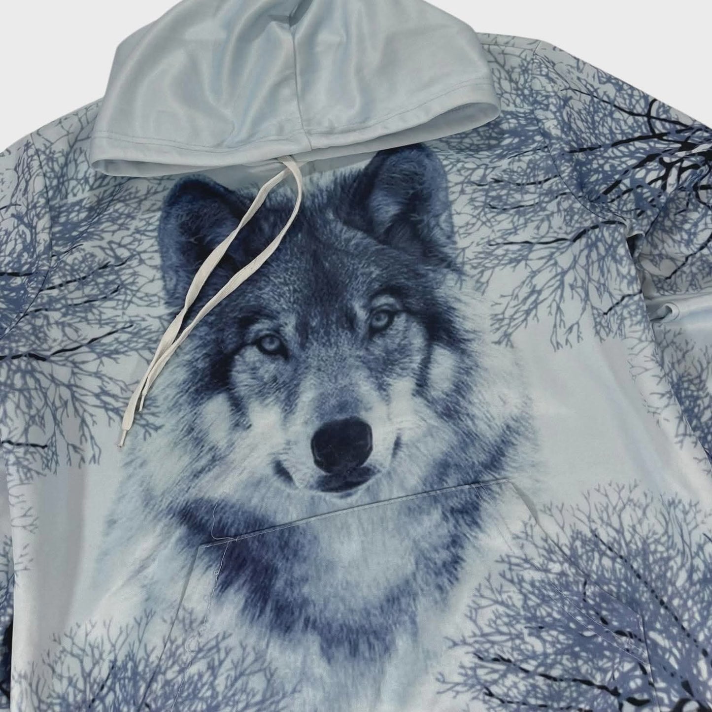 WOLF ALL OVER PRINT HOODIE (M)