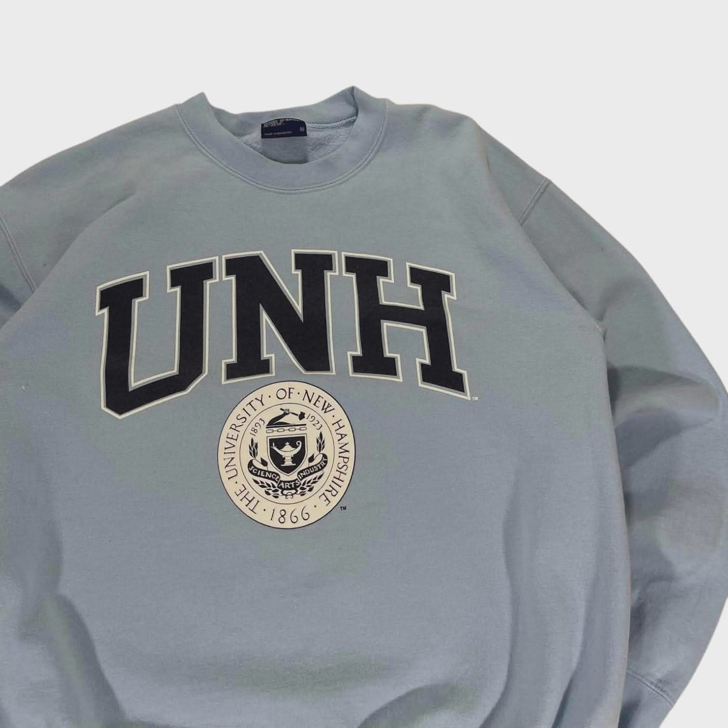 VINTAGE UNH BLUE CREWNECK HOODIE (M)