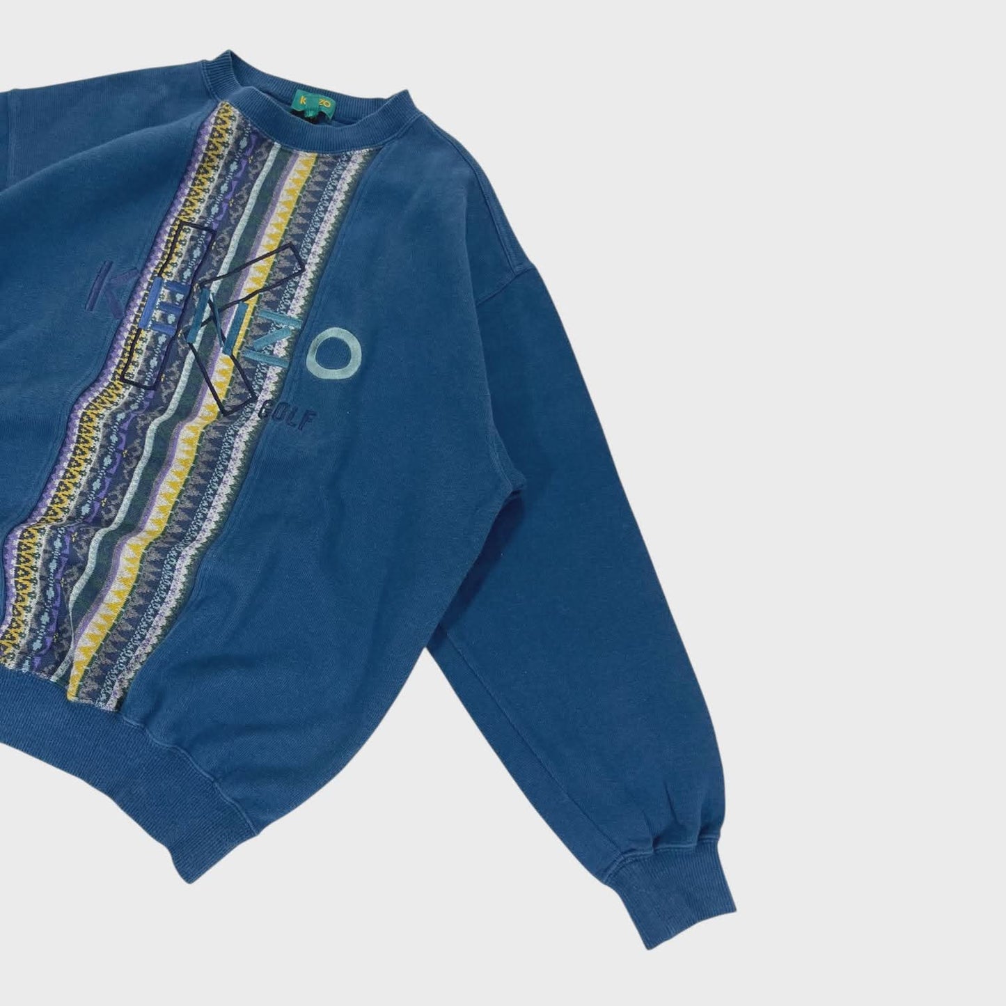 VINTAGE KENZO BLUE GOLF SWEATSHIRT (M)