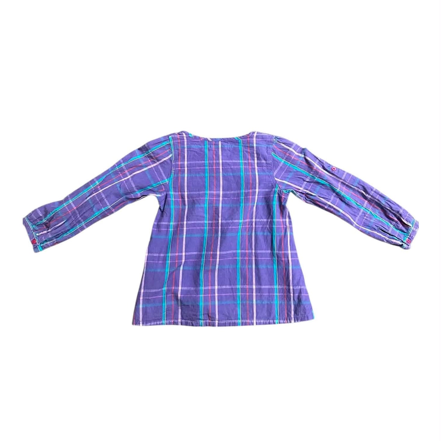 PURPLE PLAID PUMPKIN PATCH BABYDOLL BLOUSE (4 YRS)