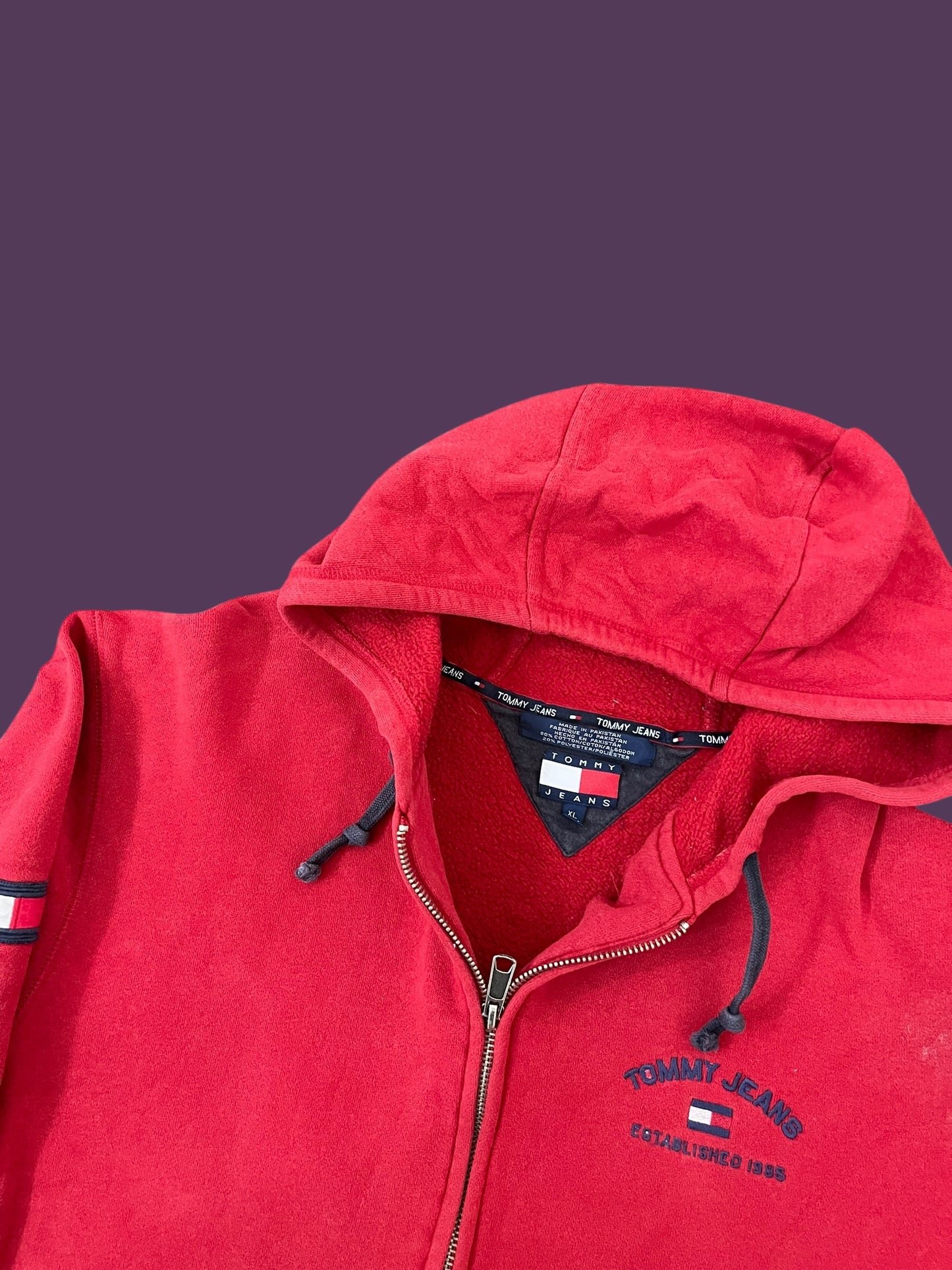 VINTAGE TOMMY ZIP HOODIE (M TO L)