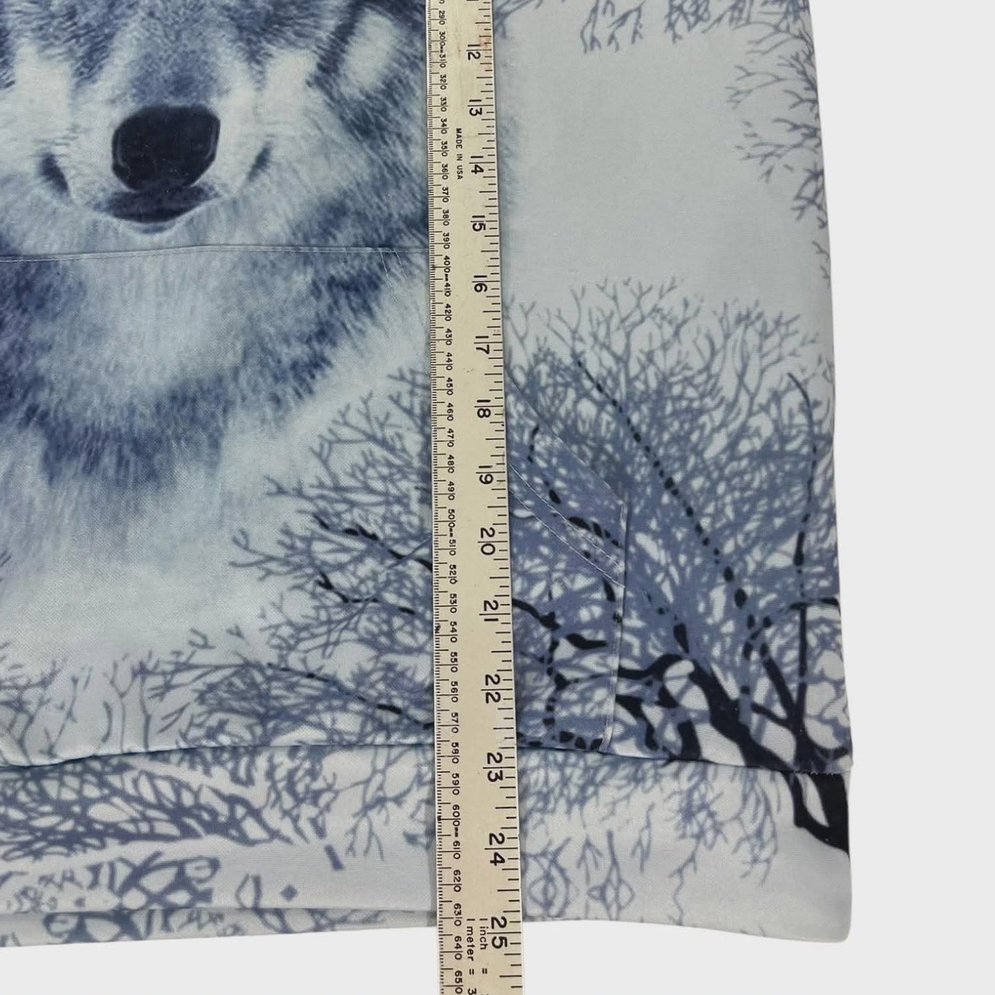 WOLF ALL OVER PRINT HOODIE (M)