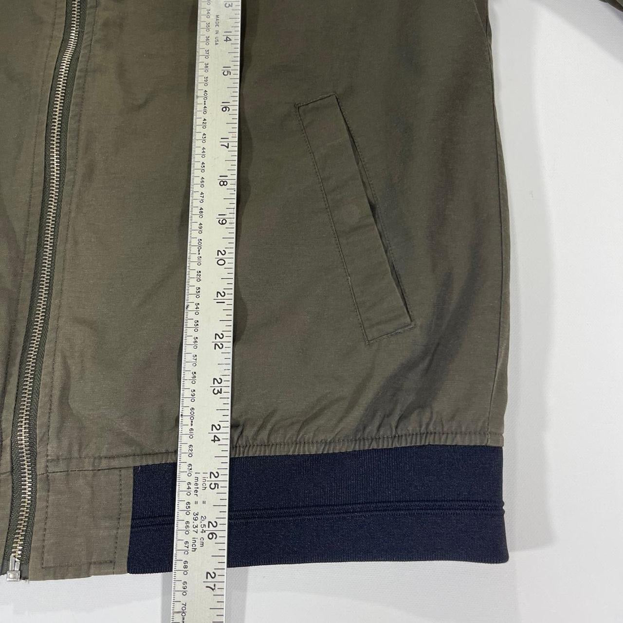 TARO CASH KHAKI JACKET WITH NAVY COLLAR AND CUFFS (L)