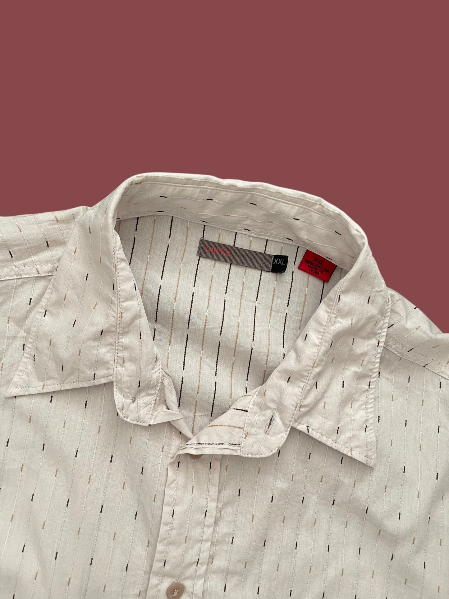 VINTAGE LEVIS LONG SLEEVE POLO SHIRT (XXL)