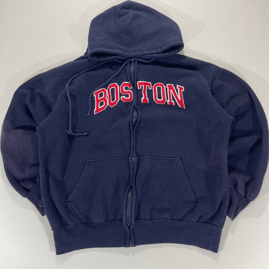 VINTAGE BOSTON ZIP UP HOODIE (M)