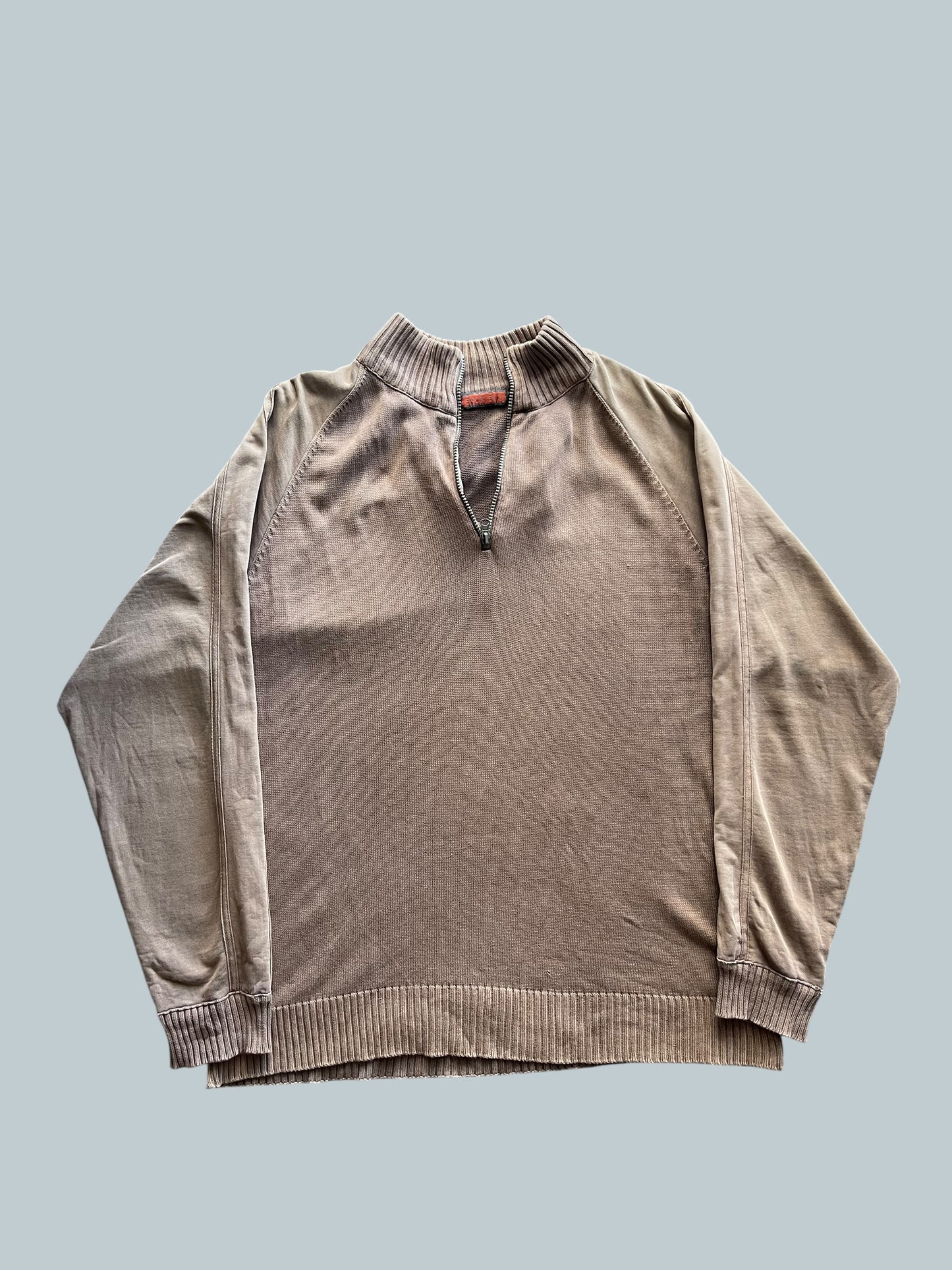VINTAGE BACK BAY BROWN QUARTERZIP (L)