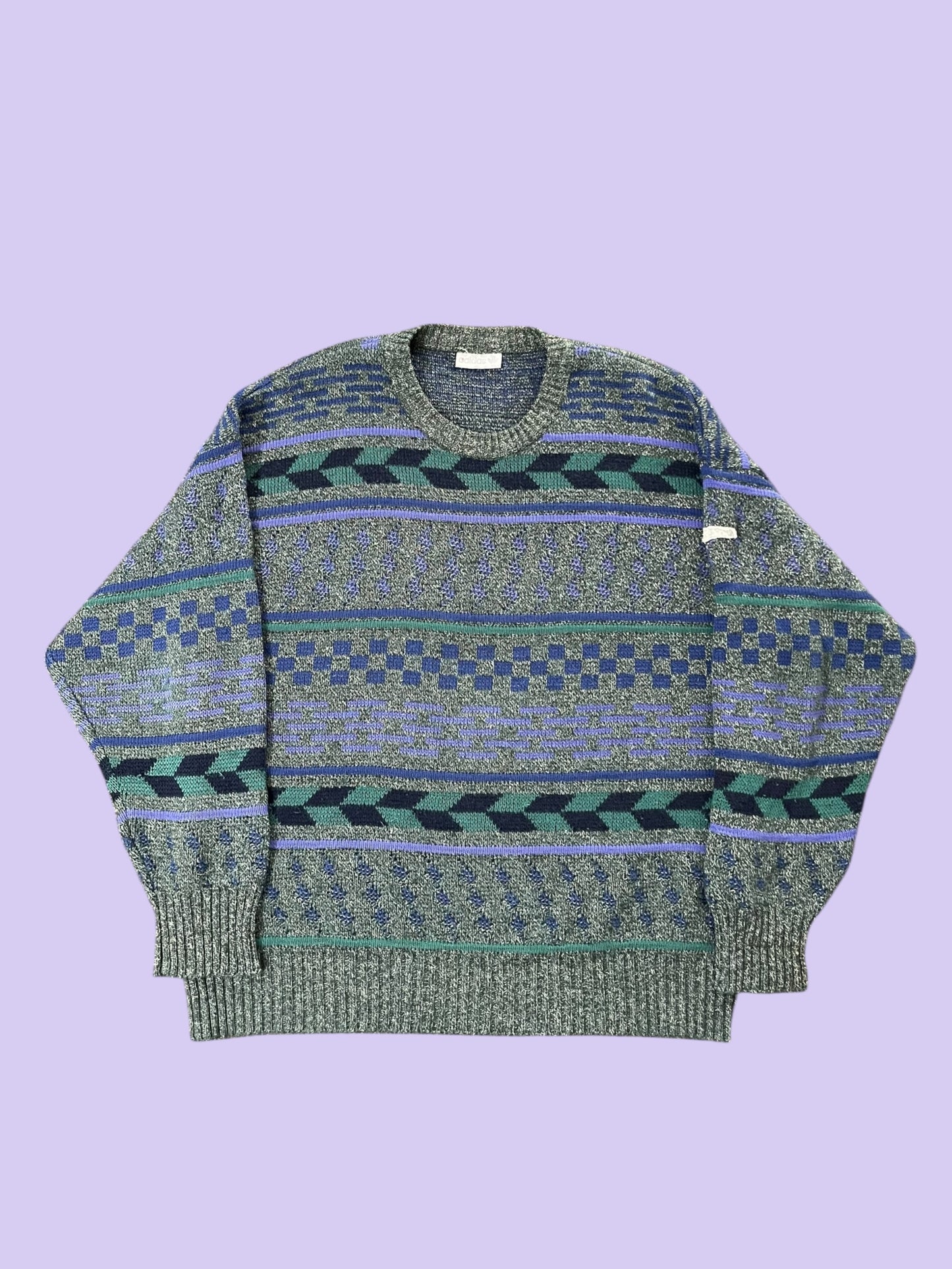 VINTAGE ADIDAS KNIT SWEATER (L)