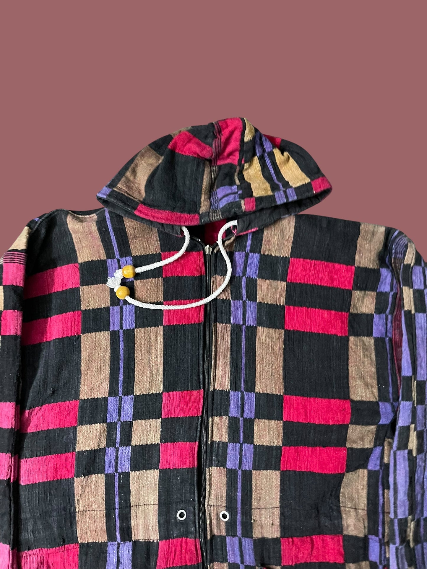 VINTAGE 90s 2 IN 1 MULTI COLOUR JACKET (M/L)