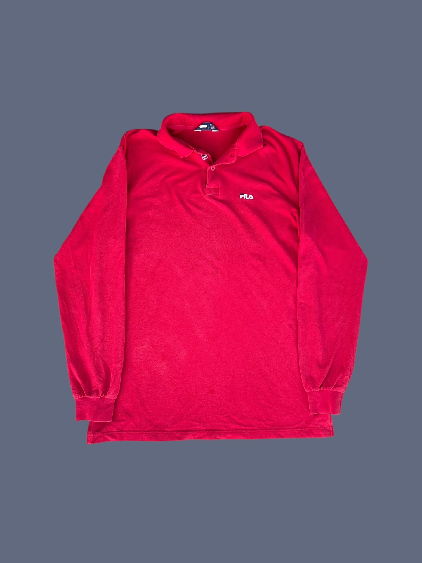 LONG SLEEVE FILA POLO SHIRT (L)