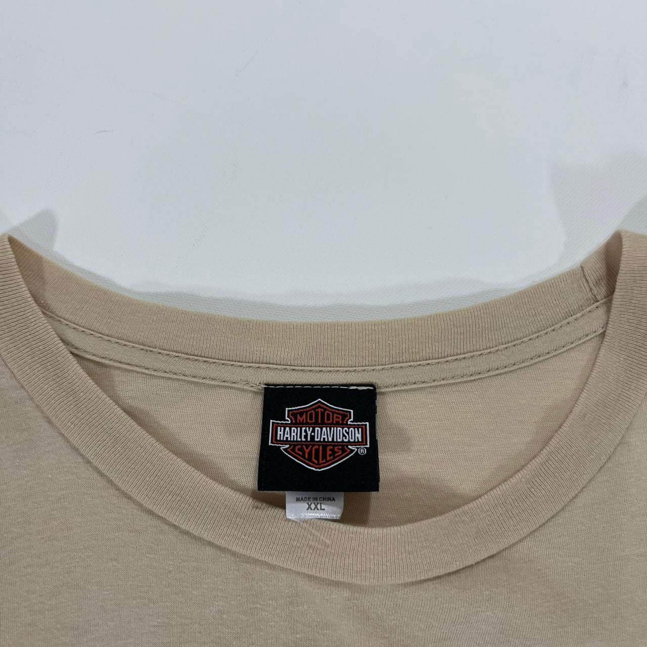 VINTAGE HARLEY DAVIDSON TAN GRAPHIC TEE (XL)