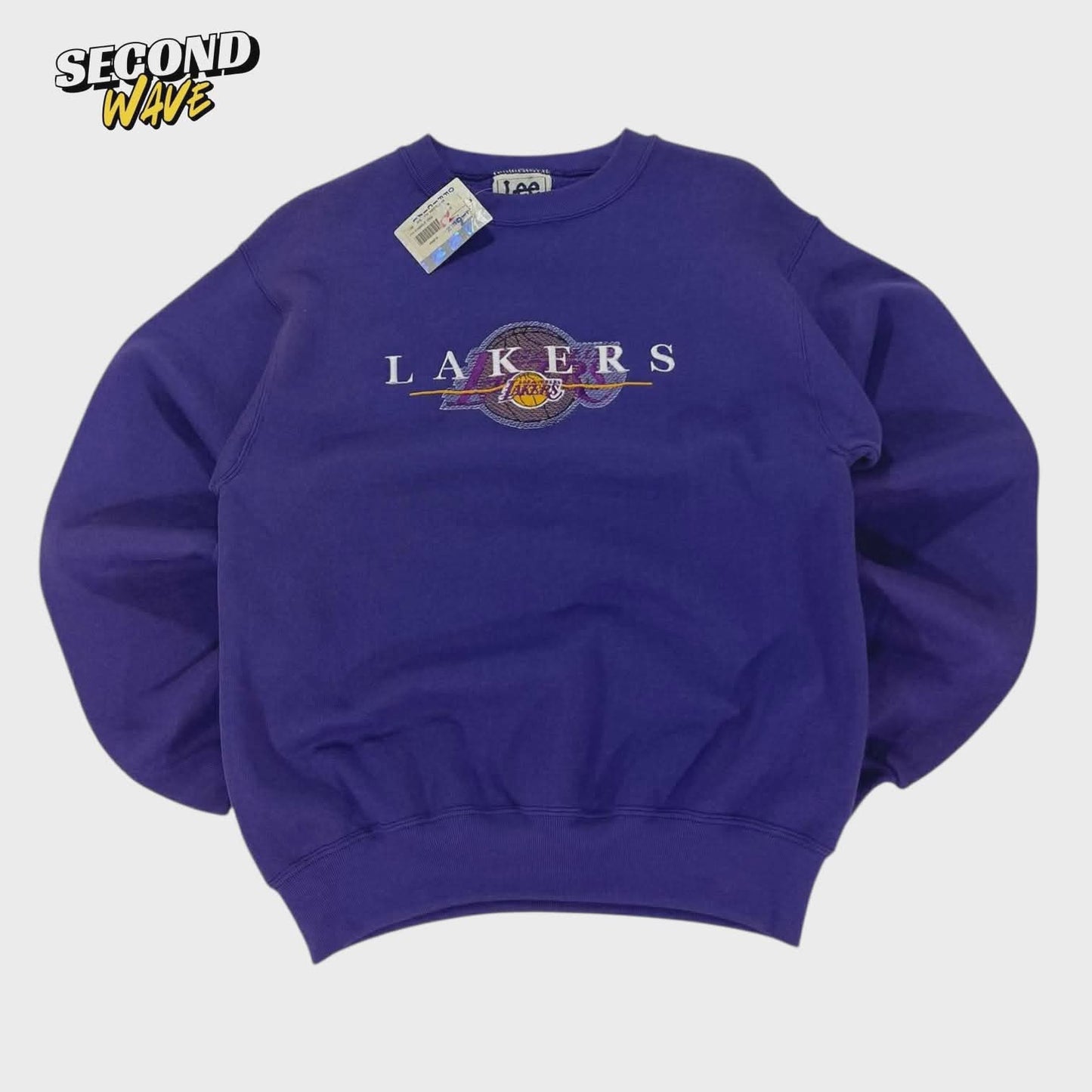 VINTAGE LEE PURPLE LOS ANGELES LAKERS CREWNECK SWEATSHIRT (M)