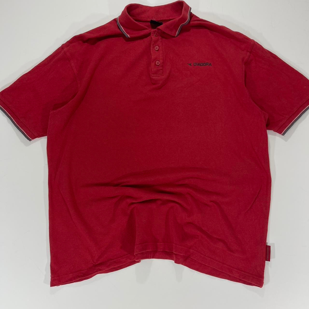 DIADORA RED POLO SHIRT (L)