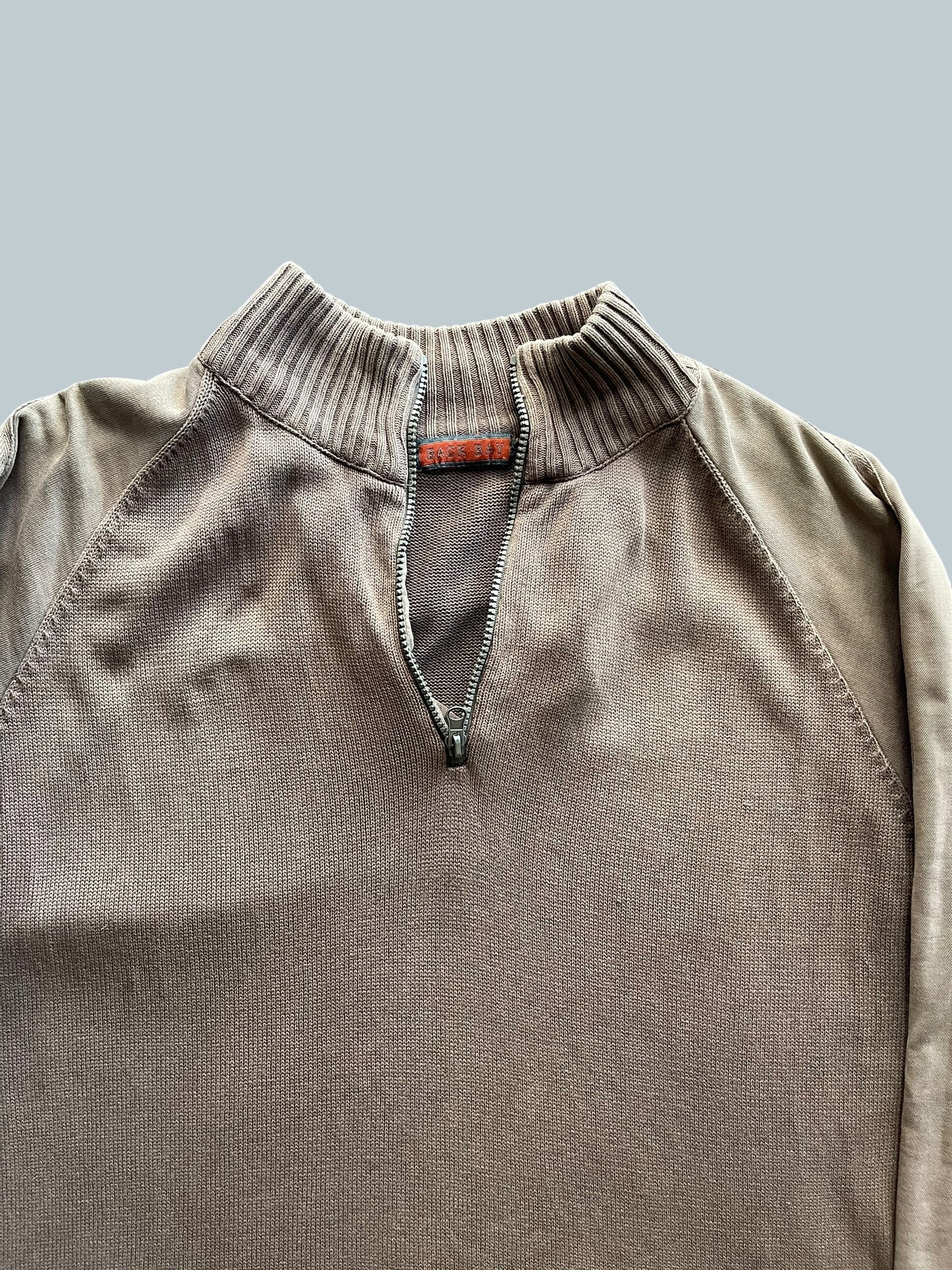 VINTAGE BACK BAY BROWN QUARTERZIP (L)