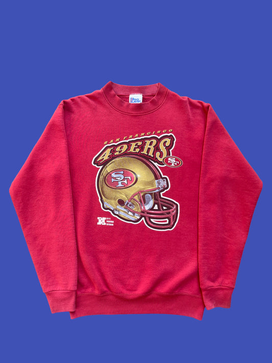 VINTAGE 49ERS HELMET CREWNECK (M)