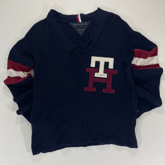 VINTAGE TOMMY HILFIGER SWEATER WITH RED AND WHITE STRIPES (M)