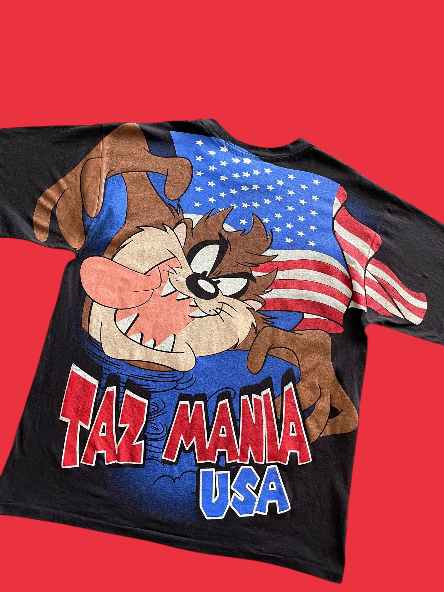 VINTAGE TAZ USA SINGLE STITCHED AOP SHIRT (XL)