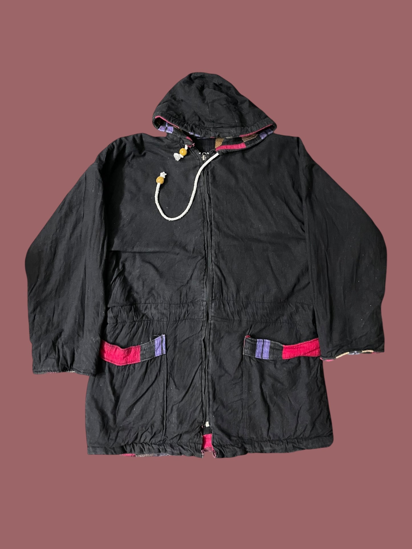 VINTAGE 90s 2 IN 1 MULTI COLOUR JACKET (M/L)