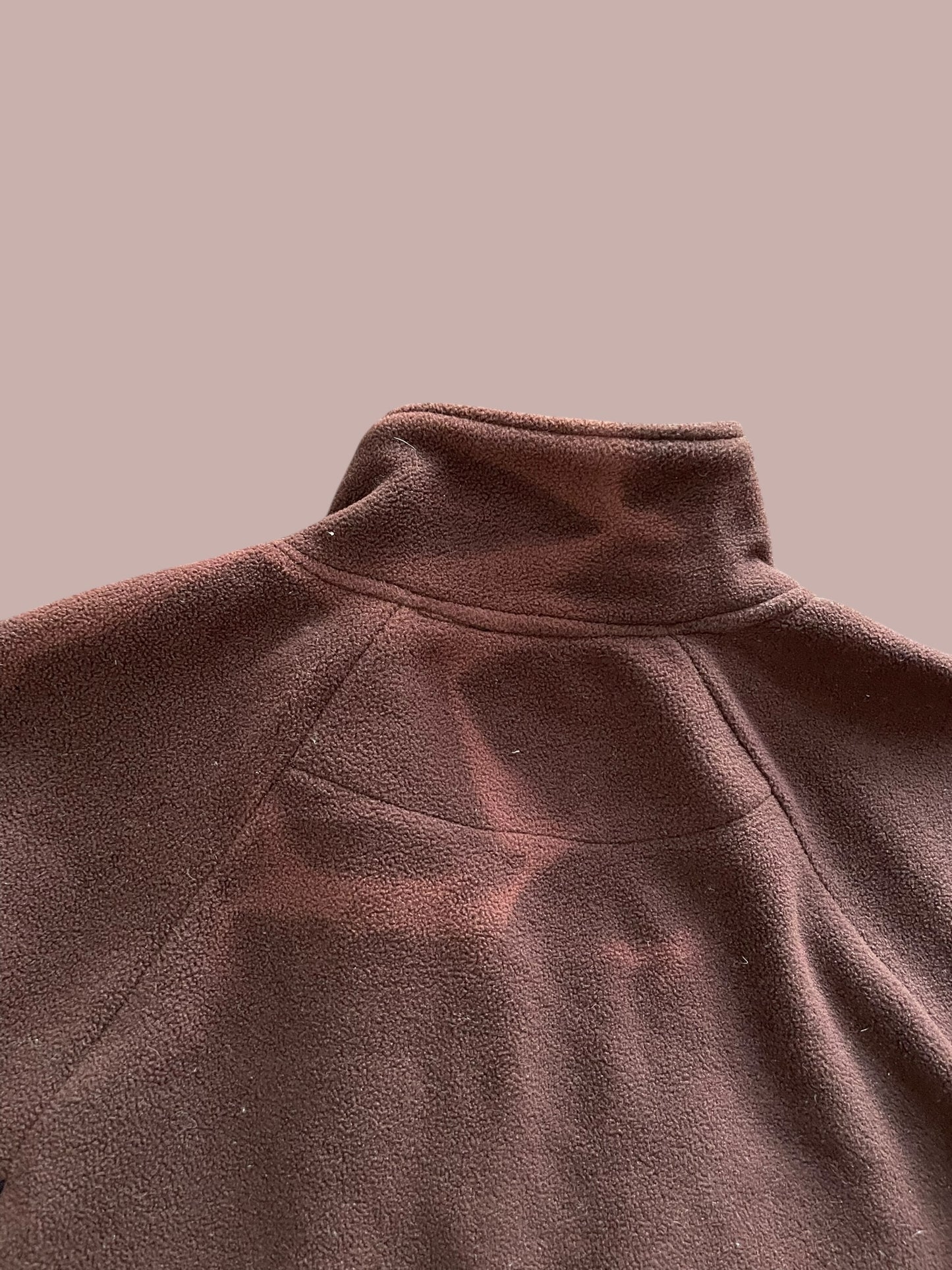 VINTAGE BROWN QUARTERZIP FLEECE (L)