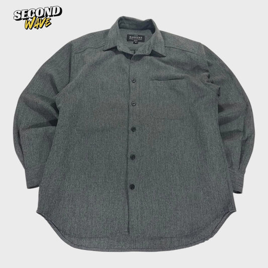 BARKERS GREY BUTTON UP SHIRT (M-L)