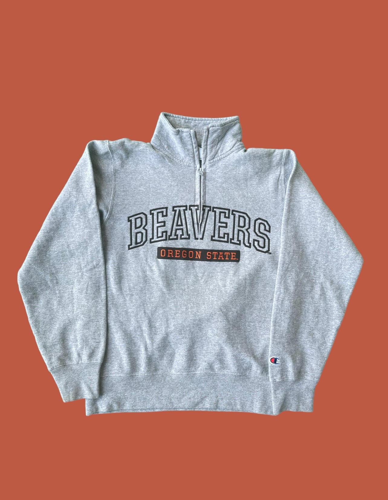 VINTAGE CHAMPION X BEAVERS QUARTERZIP (S)