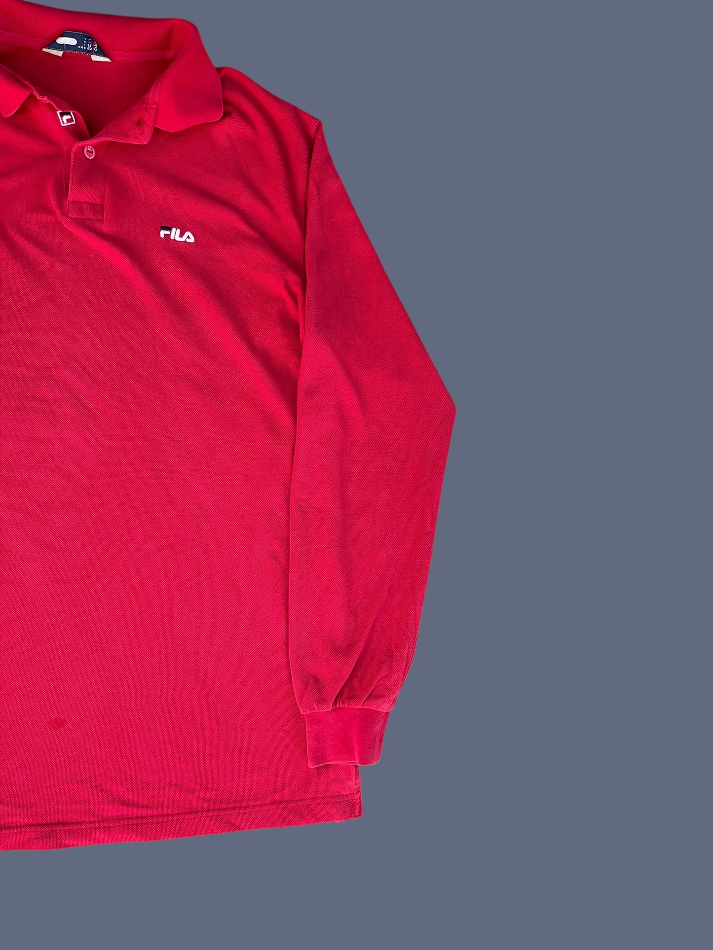 LONG SLEEVE FILA POLO SHIRT (L)