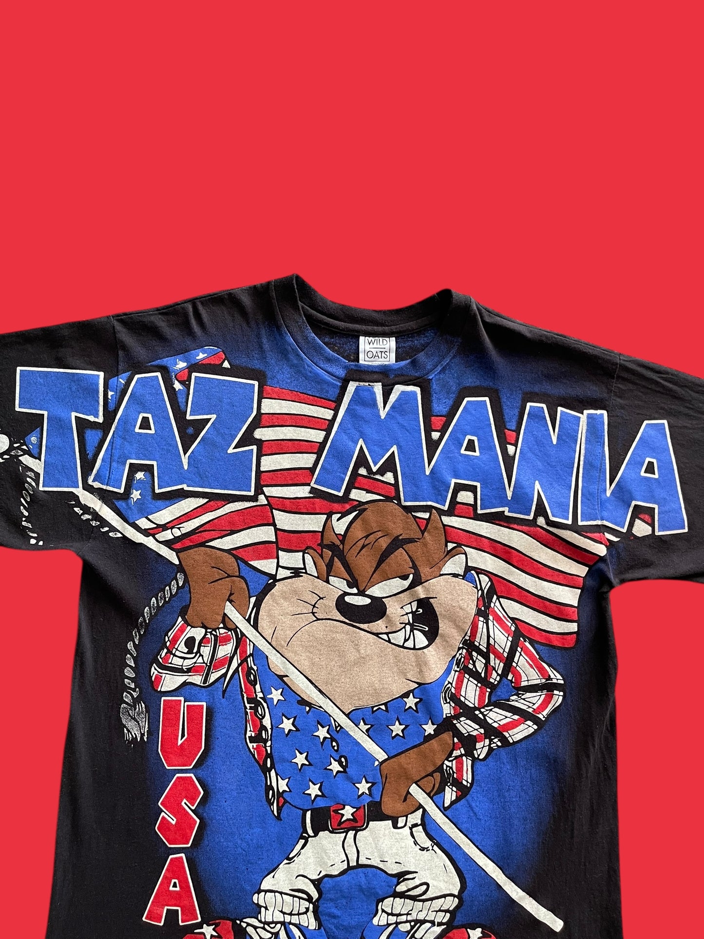 VINTAGE TAZ USA SINGLE STITCHED AOP SHIRT (XL)