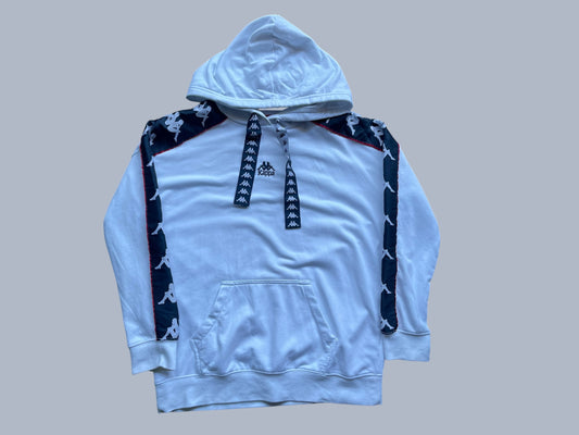 WHITE KAPPA TAPE HOODIE (M)