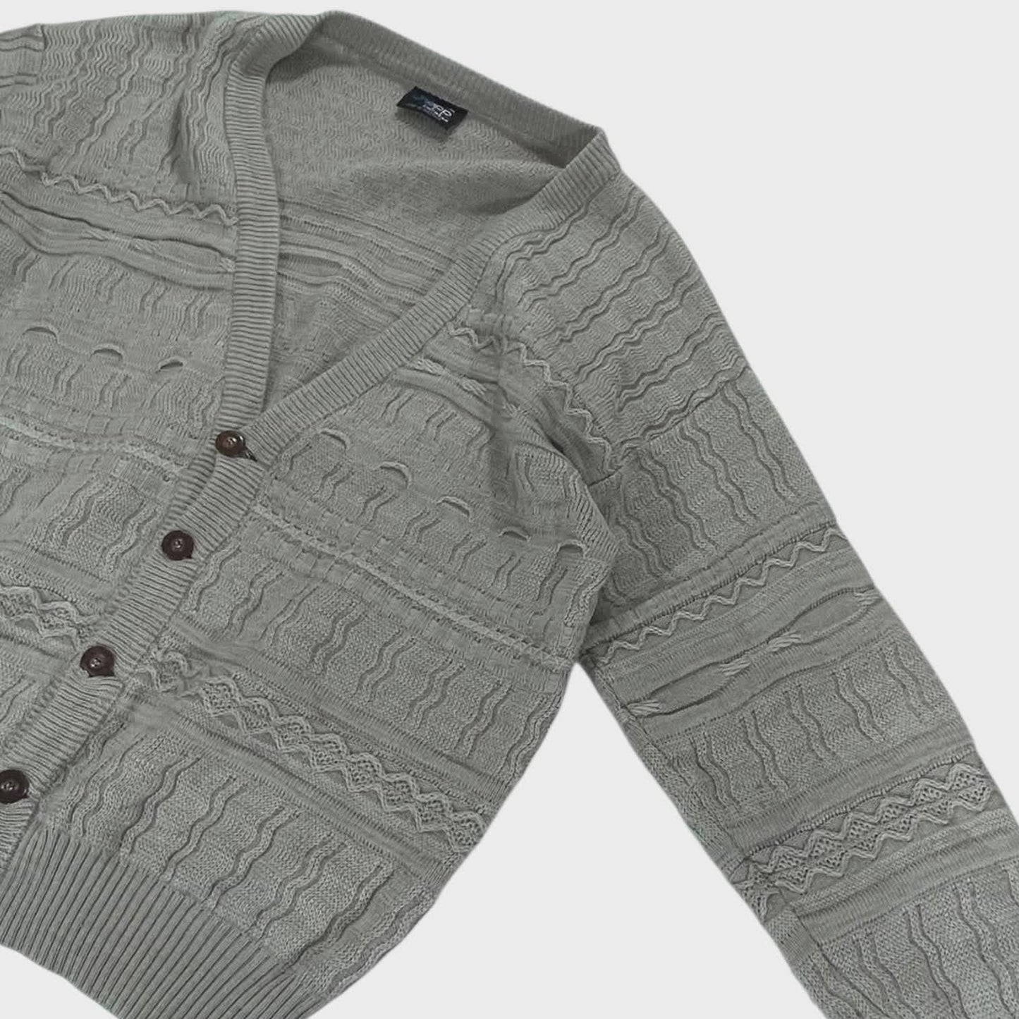 RAPP KNITWEAR GREY CARDIGAN (XL)