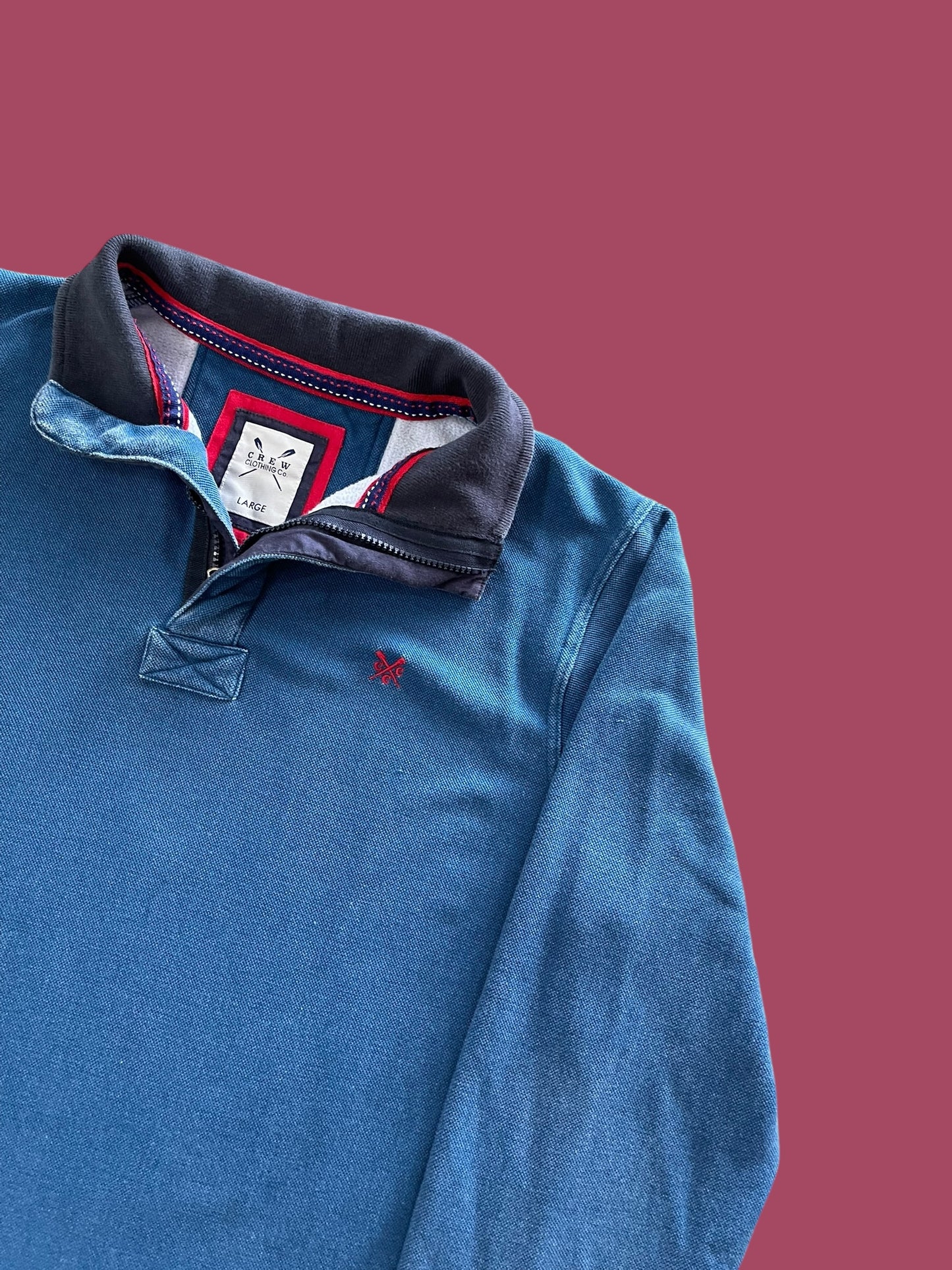 VINTAGE CREW CLOTHING QUARTER ZIP (LARGE)