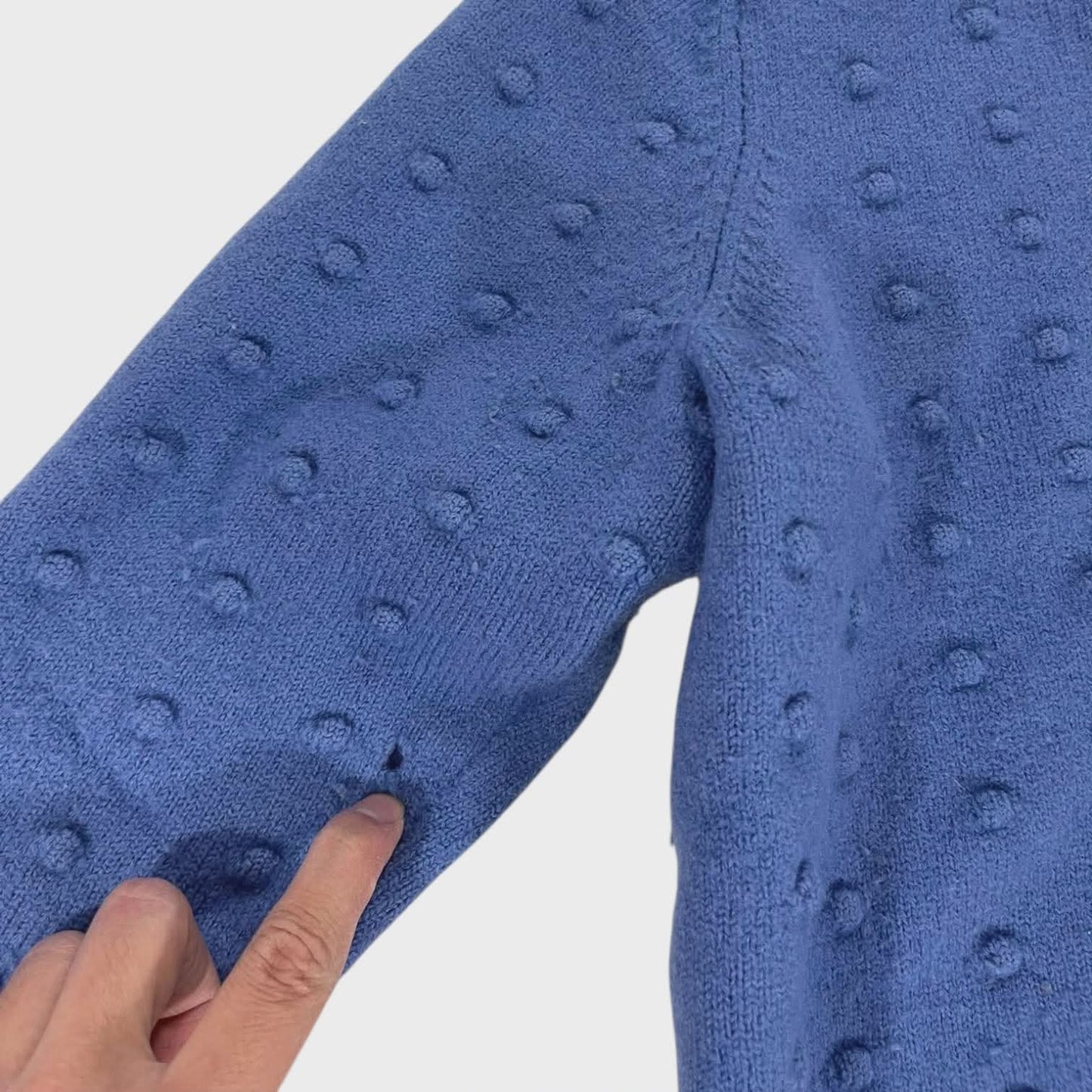 PIPER BLUE KNITTED JUMPER WITH A TEXTURED PATTERN (S)