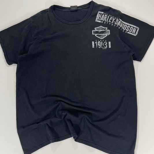 VINTAGE HARLEY DAVIDSON BLACK COTTON T-SHIRT (L)