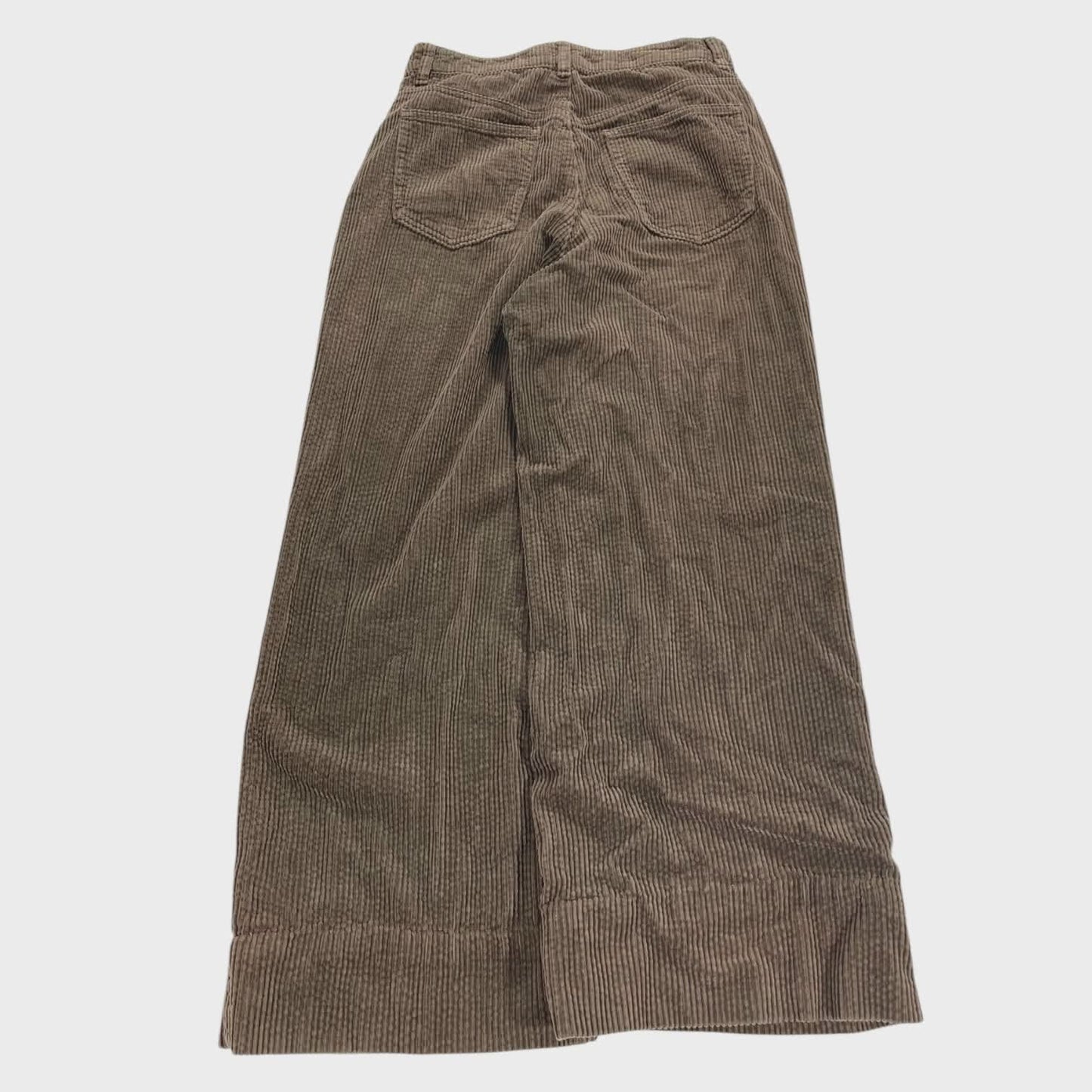 GLASSONS BROWN CORDUROY WIDE LEG TROUSERS (UK10)