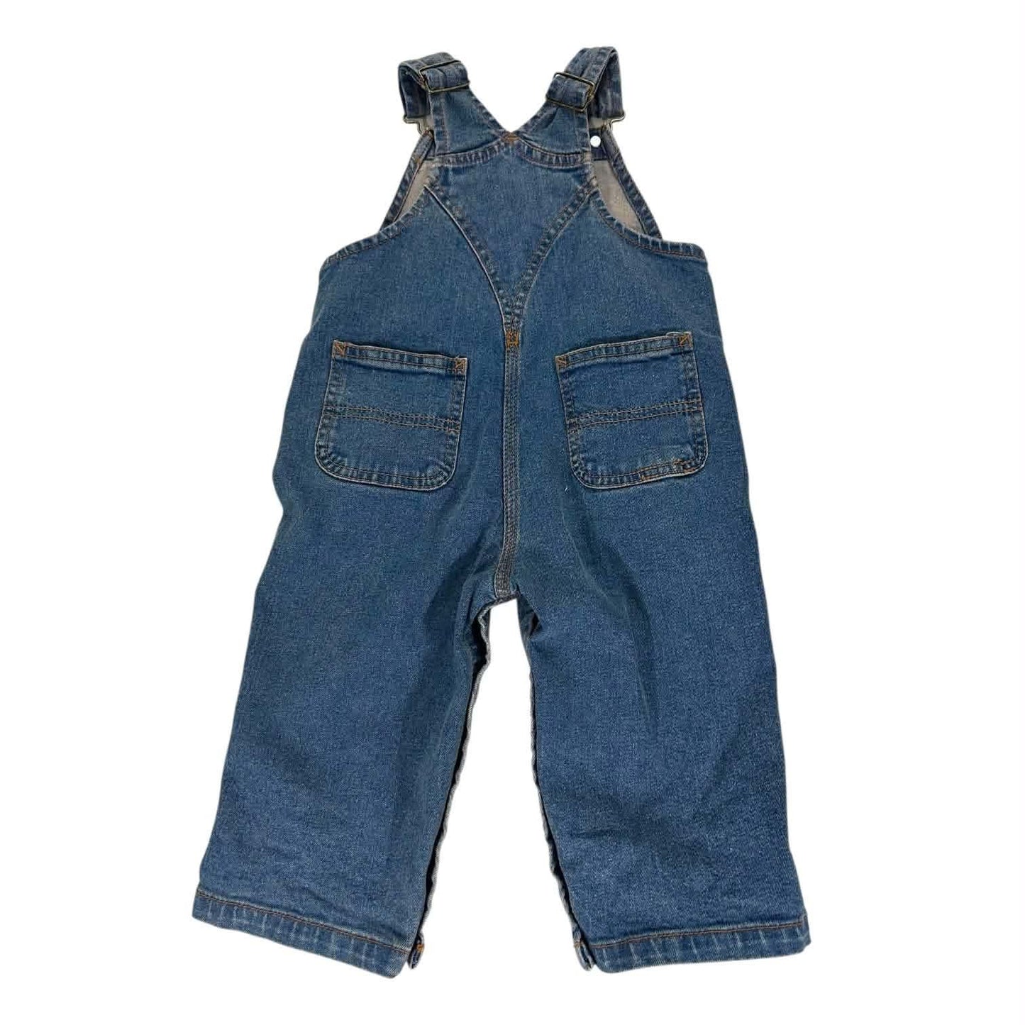 CARHARTT BLUE DENIM OVERALLS WITH ADJUSTABLE STRAPS (12 MONTHS)