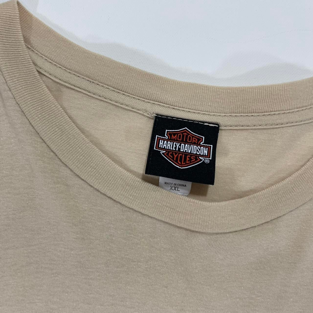 VINTAGE HARLEY DAVIDSON TAN GRAPHIC TEE (XL)