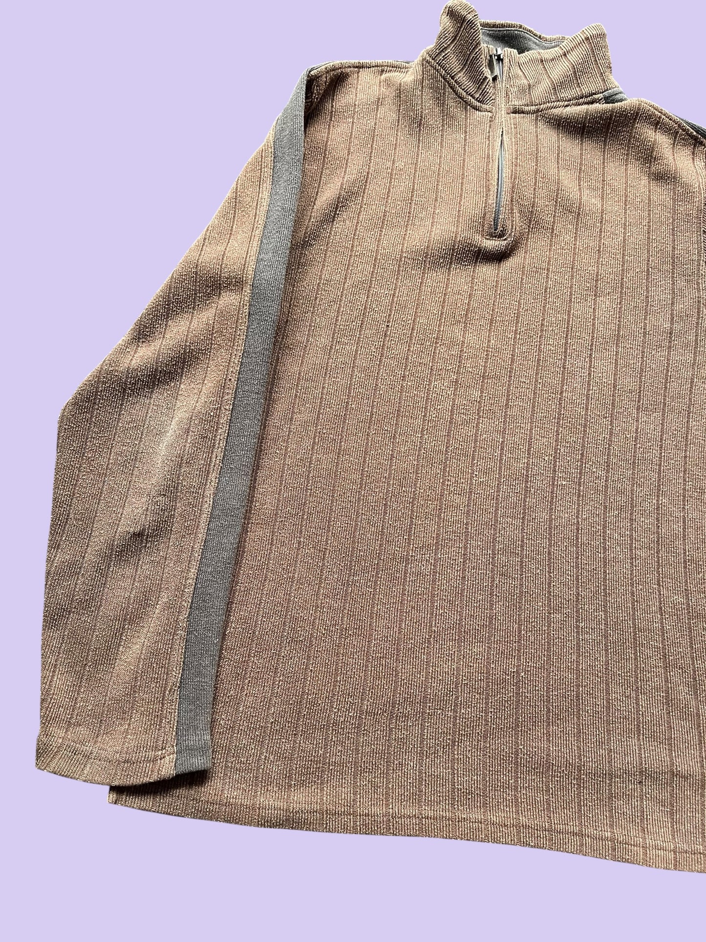 Y2K HALLENSTEINS BROWN QUARTERZIP (M/L)
